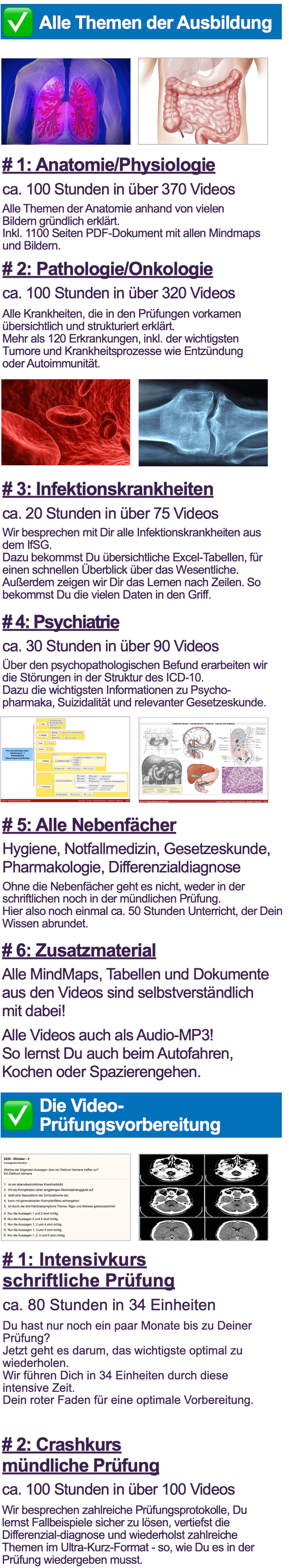 Alle Inhalte aus dem Komplettpaket für Deine Heilpraktikerausbildung