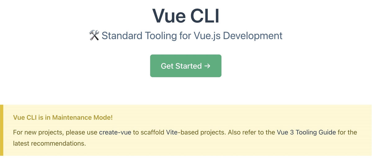 Vue CLI Notice