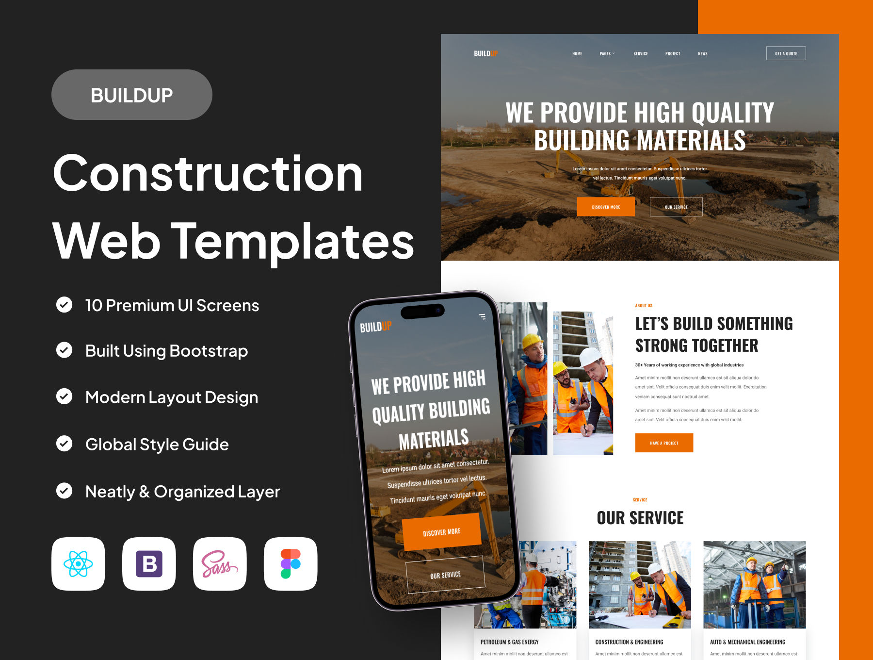 BUILDUP - Construction Web Templates | Devplates