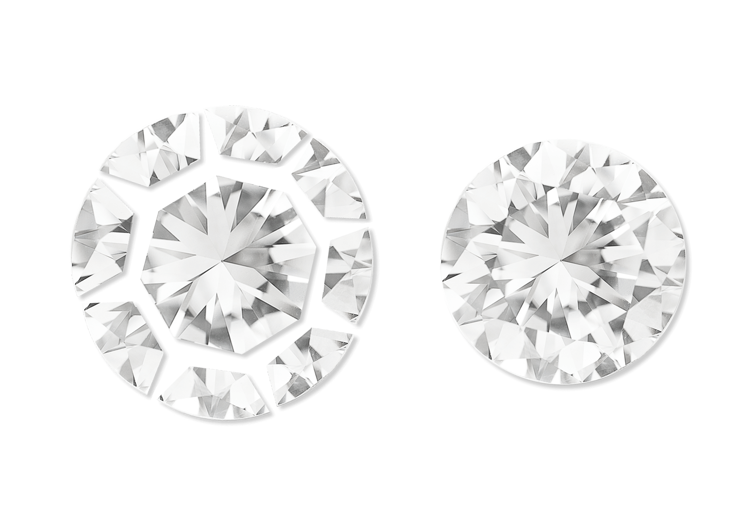Round Pie Cut Diamonds
