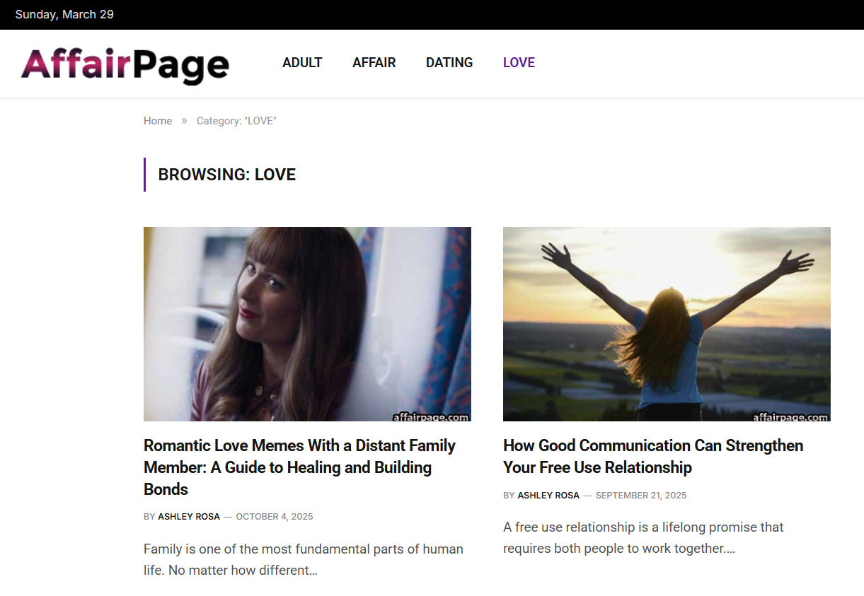AffairPage – Dating & Adult Lifestyle Platform