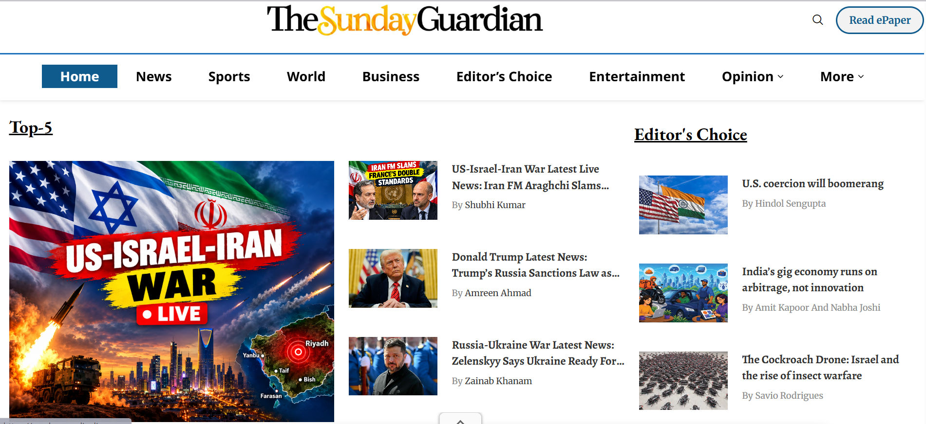 Sunday Guardian Live
