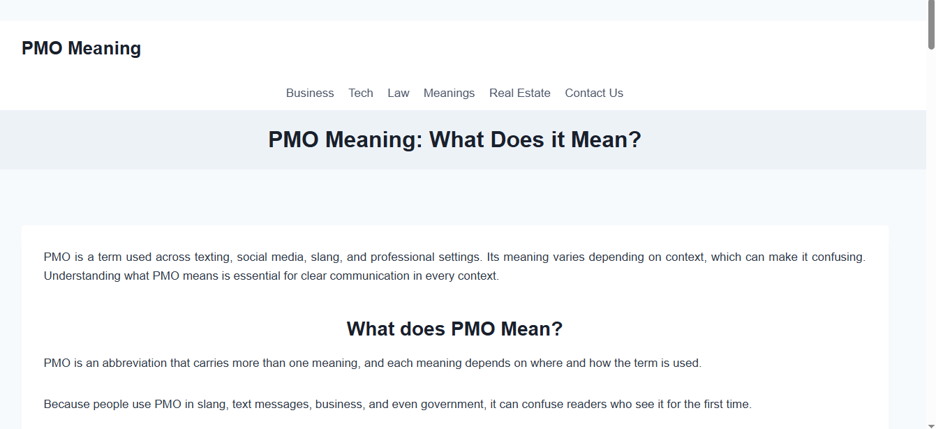 Pmomeaning