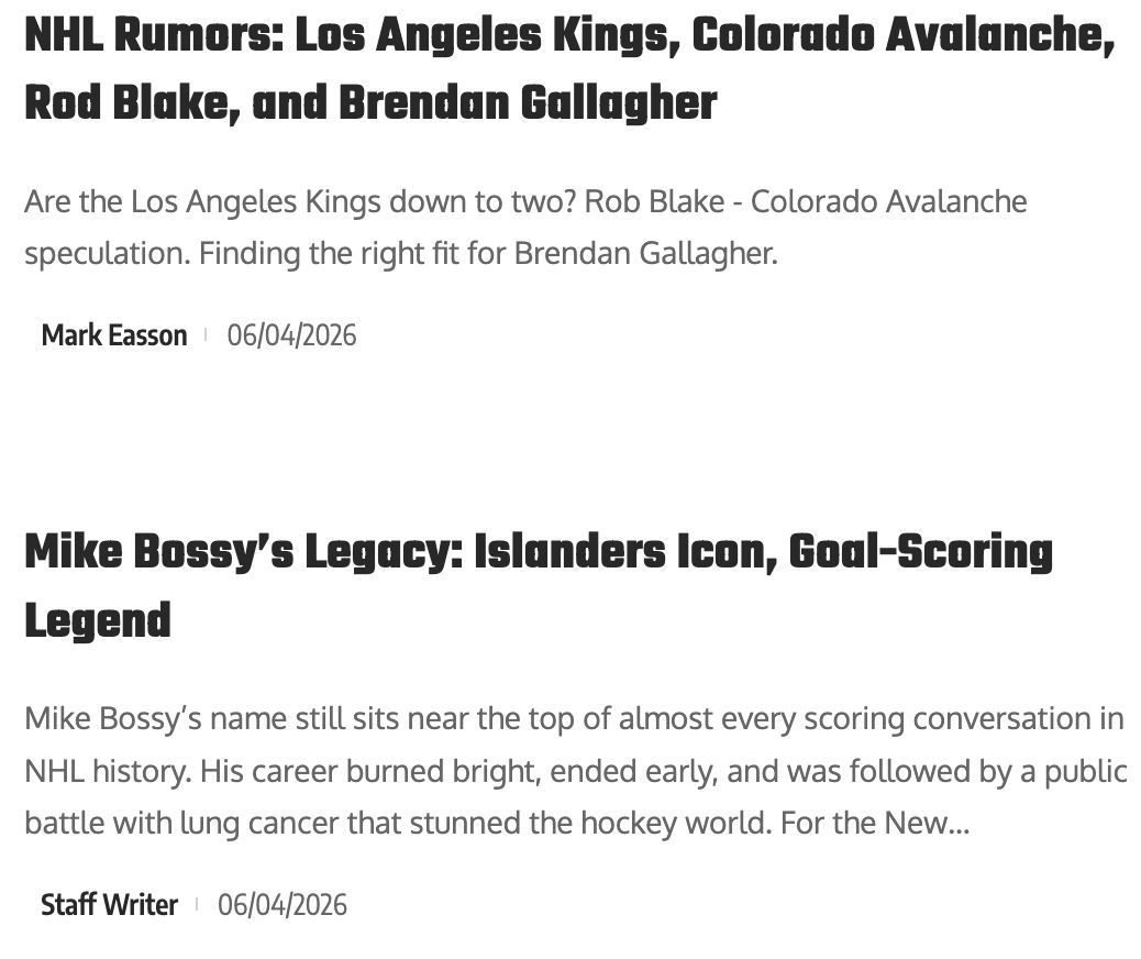 NHL Rumors