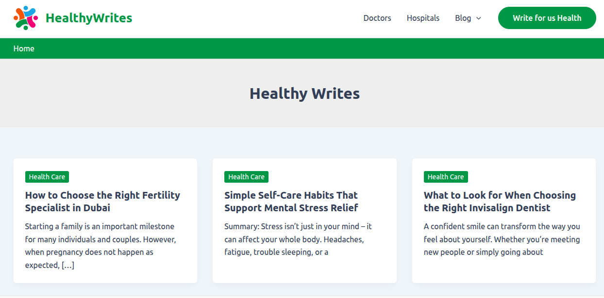 Healthywrites.com