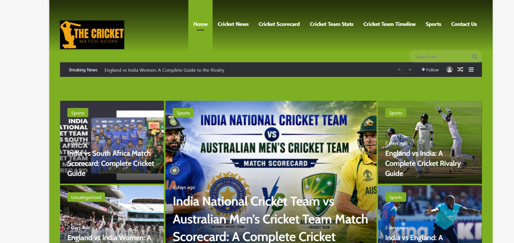 Thecricketmatchscore