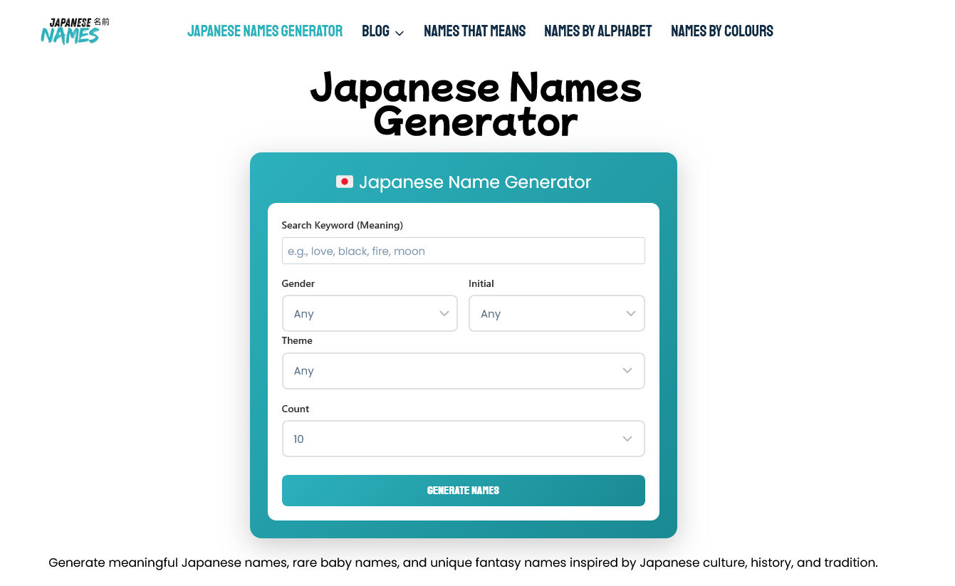 Alljapanesenames