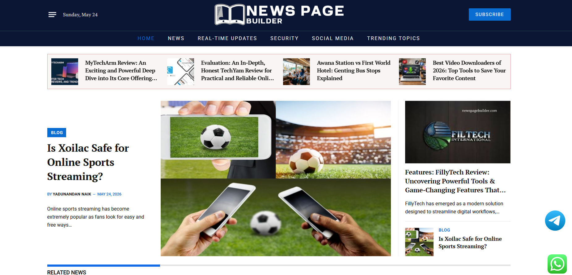 News Page Builder
