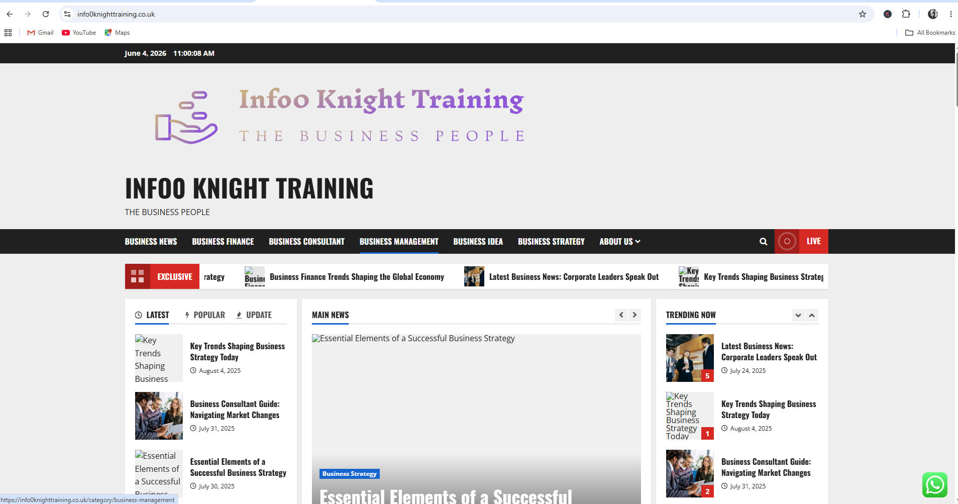 Info Knight Traning
