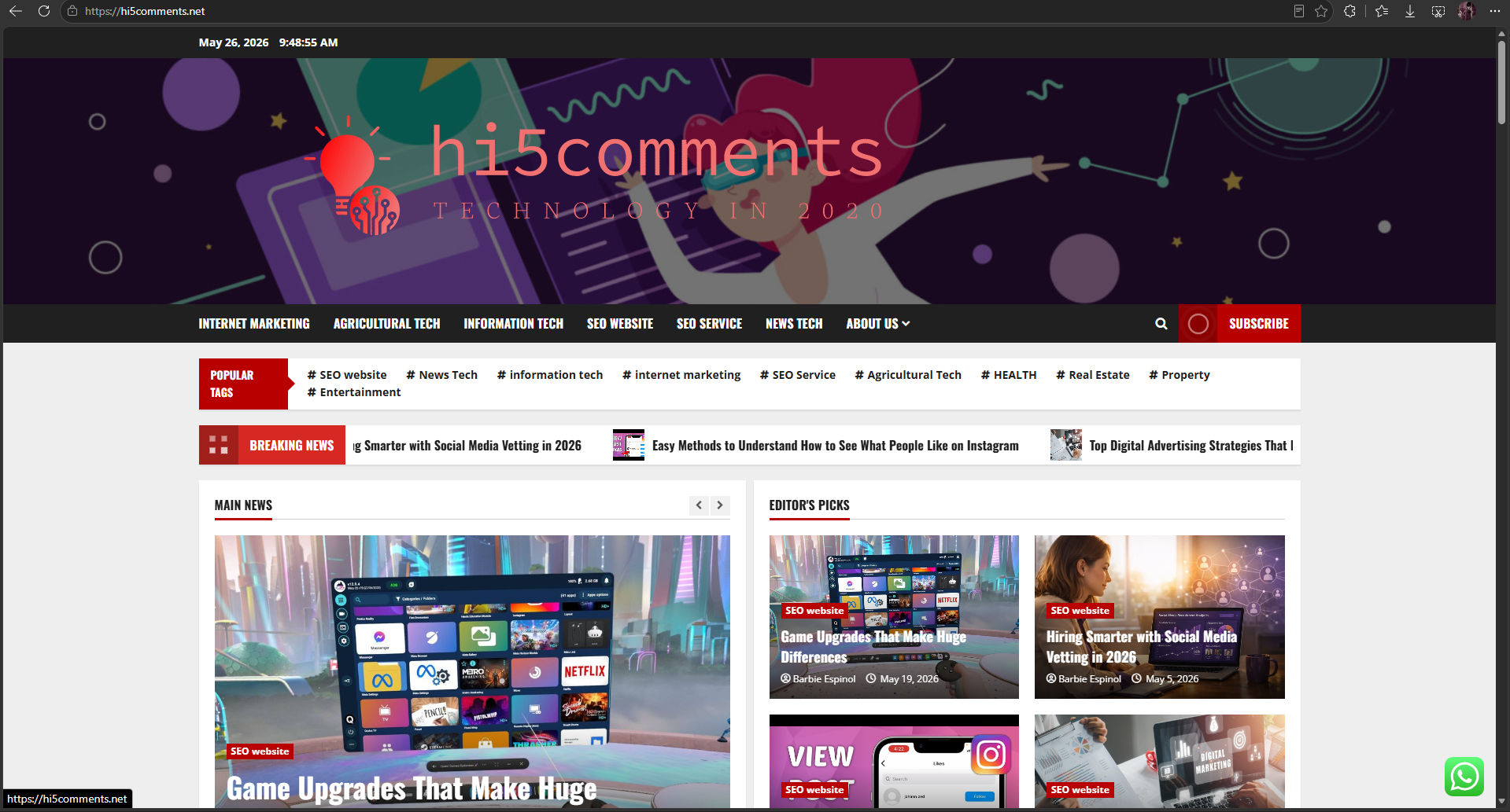Hi5comments Technology In 2020