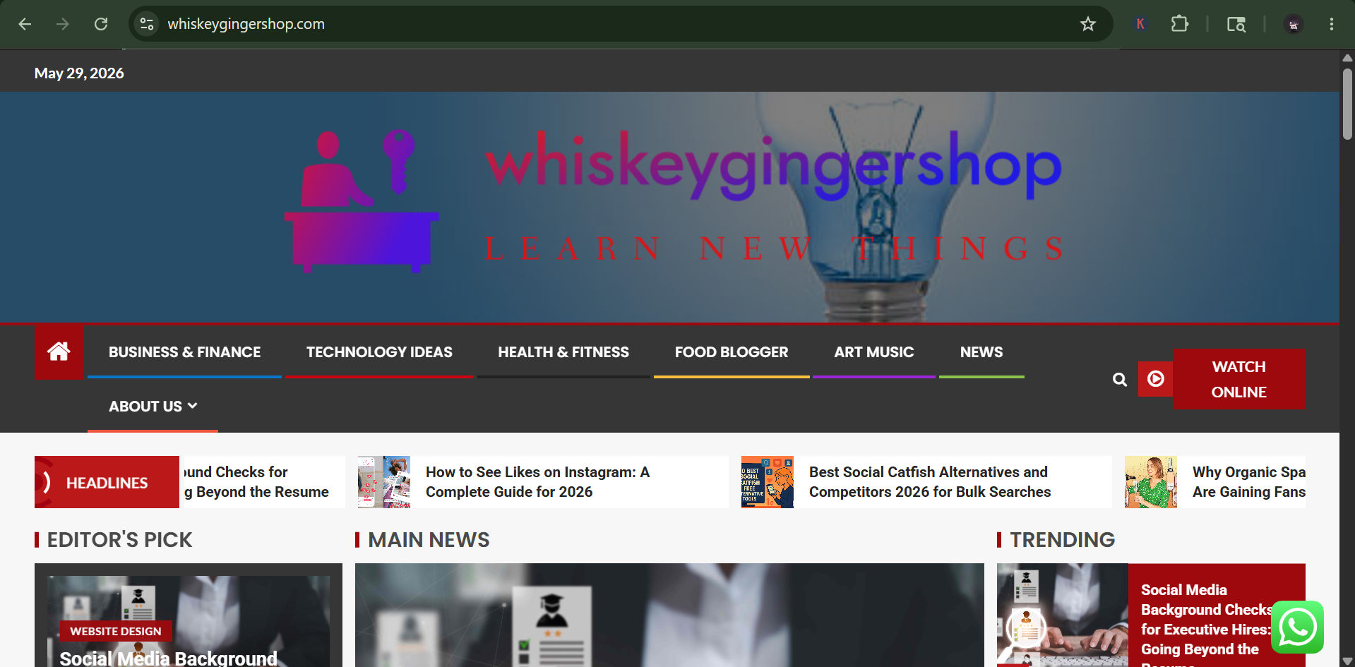Whiskeygingershop  Leam New Things