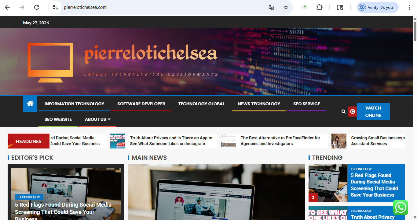 Pierreloti Chelsea Latest Technologial Developments