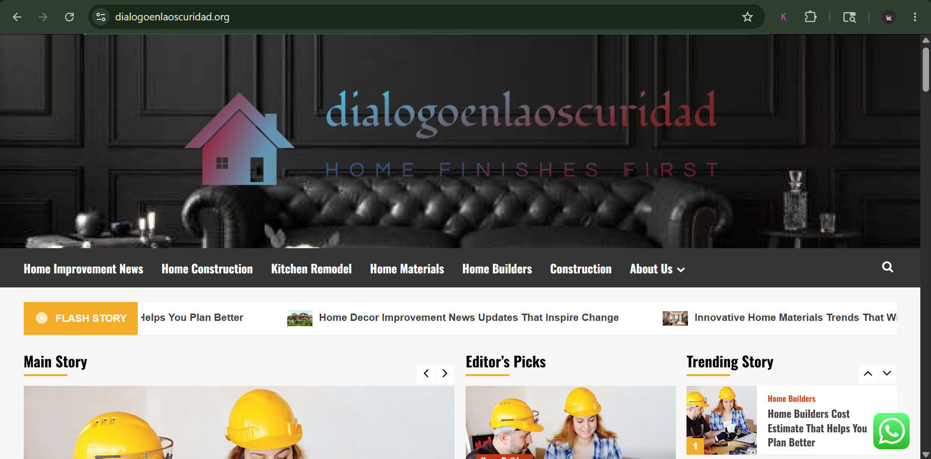 Dialogoenlaoscuridad  Home Finishes First