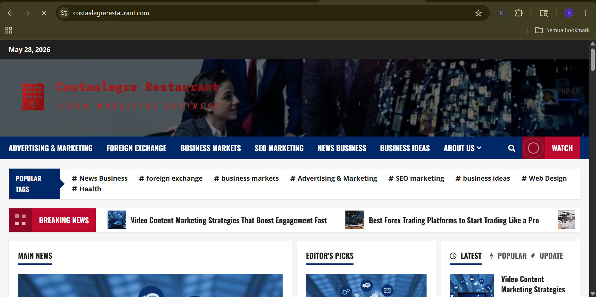Costaalegrerestaurant  Learn Marketing  Business