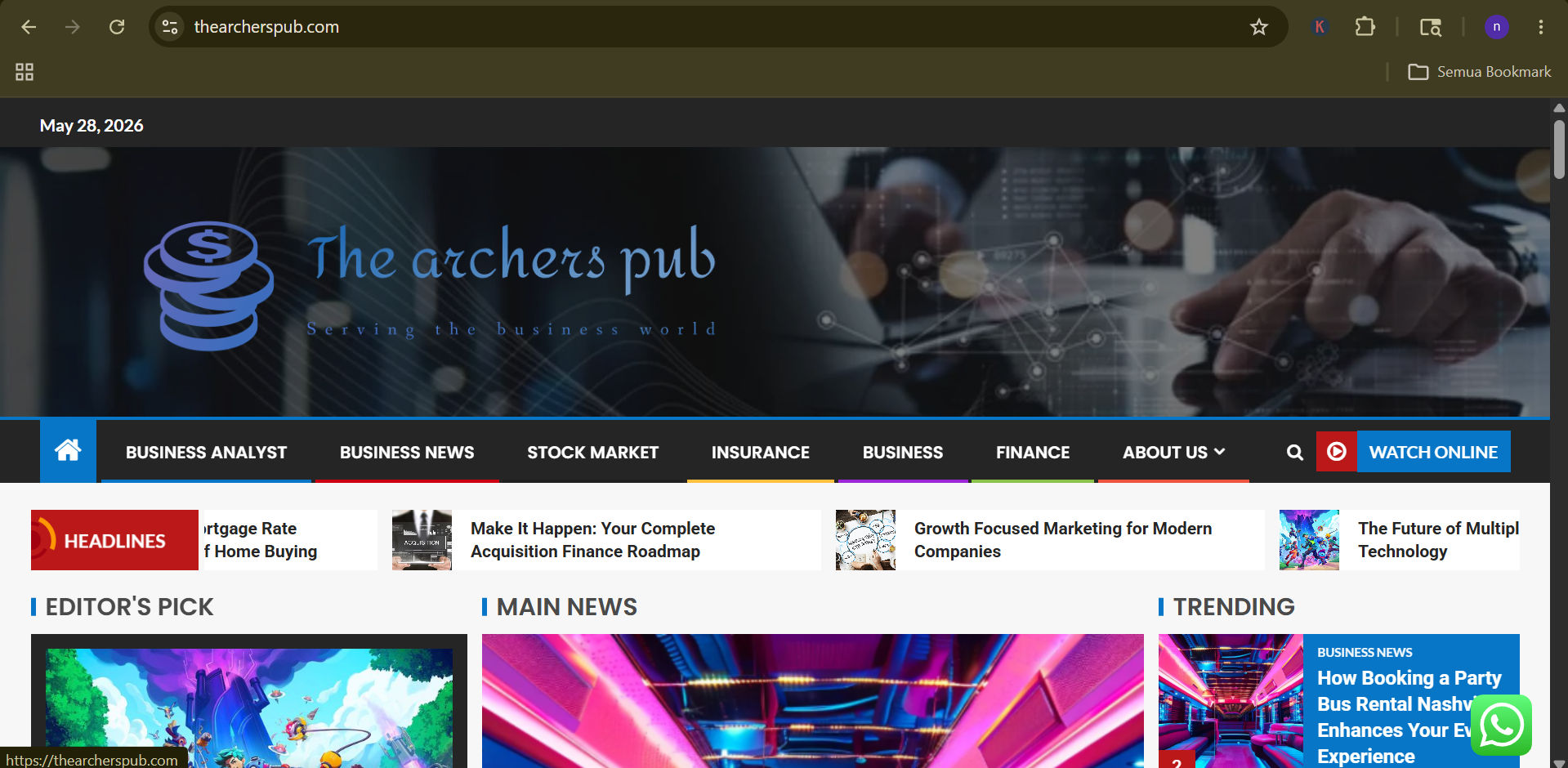 Thearcherspub  Serving The Business World