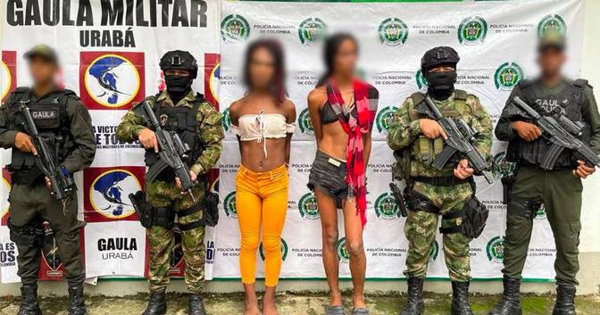 Capturadas dos mujeres trans por extorsionar a un hombre con un video íntimo en Urabá