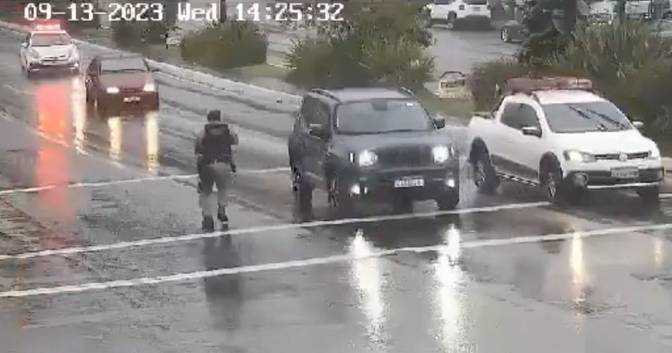 Militar arrollado y herido de gravedad durante persecución en Brasil
