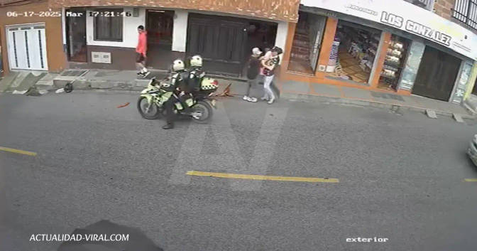 Two police officers prevent tragedy during attempted femicide and rescue a minor