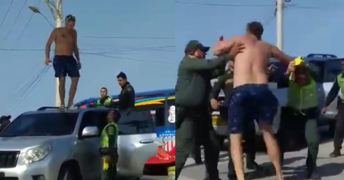 Gringo borracho se pone pesado en la playas de Puerto Colombia