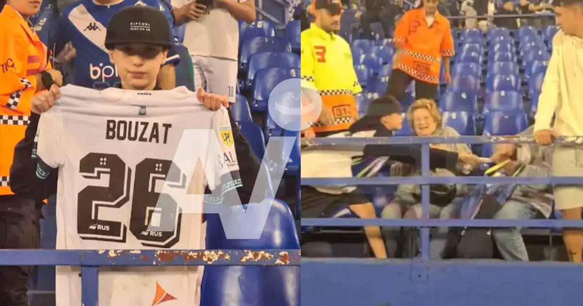 Un niño y una mujer protagonizaron un tenso enfrentamiento por la camiseta de Bouzat