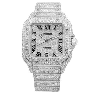 Cartier Steel Santos Bustdown 39.8mm