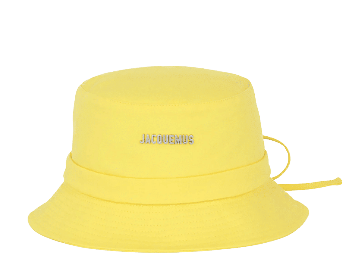 Jacquemus Le Bob Gadjo Bow Knotted Bucket Hat Yellow