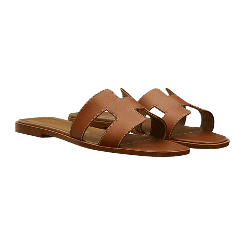 Hermes Oran Sandal Gold Box Calfskin Leather