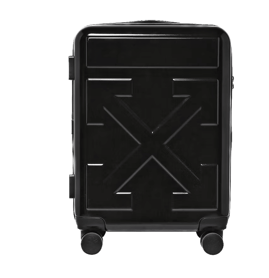 OFF-WHITE Quote Luggage "FOR TRAVEL" Black