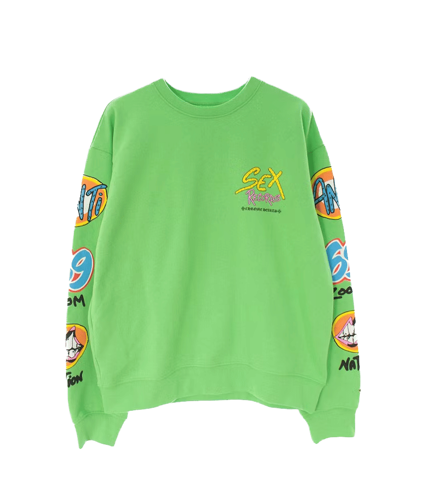 Chrome Hearts Matty Boy Sex Records Crewneck Sweatshirt Citrus