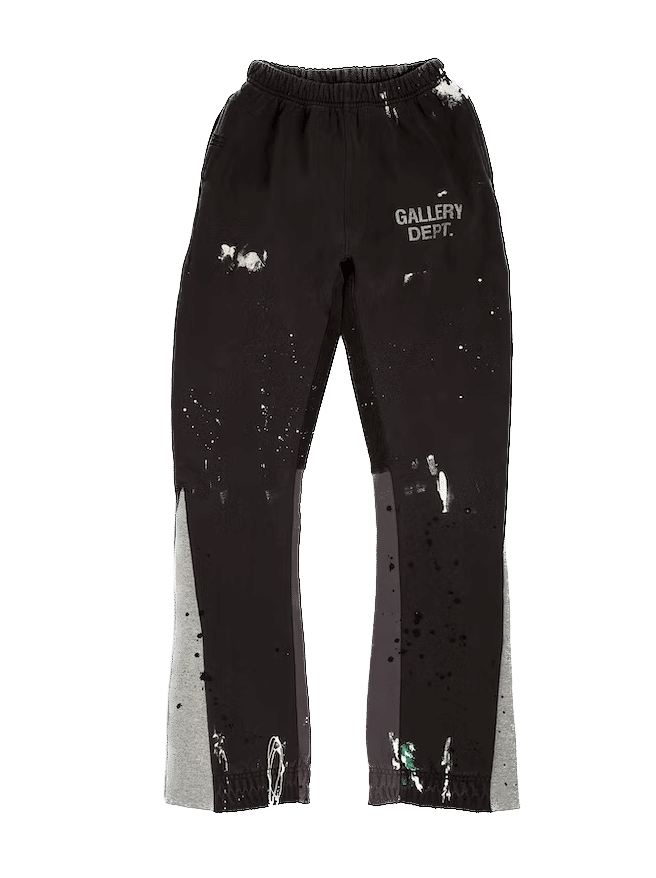 Gallery Dept. Painted Flare Sweat Pants Washed Black