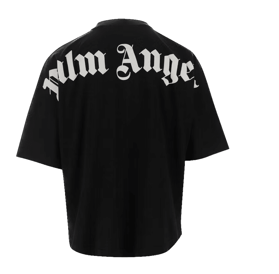 Palm Angels Mock Neck Logo Oversized T-Shirt Black/White SS22