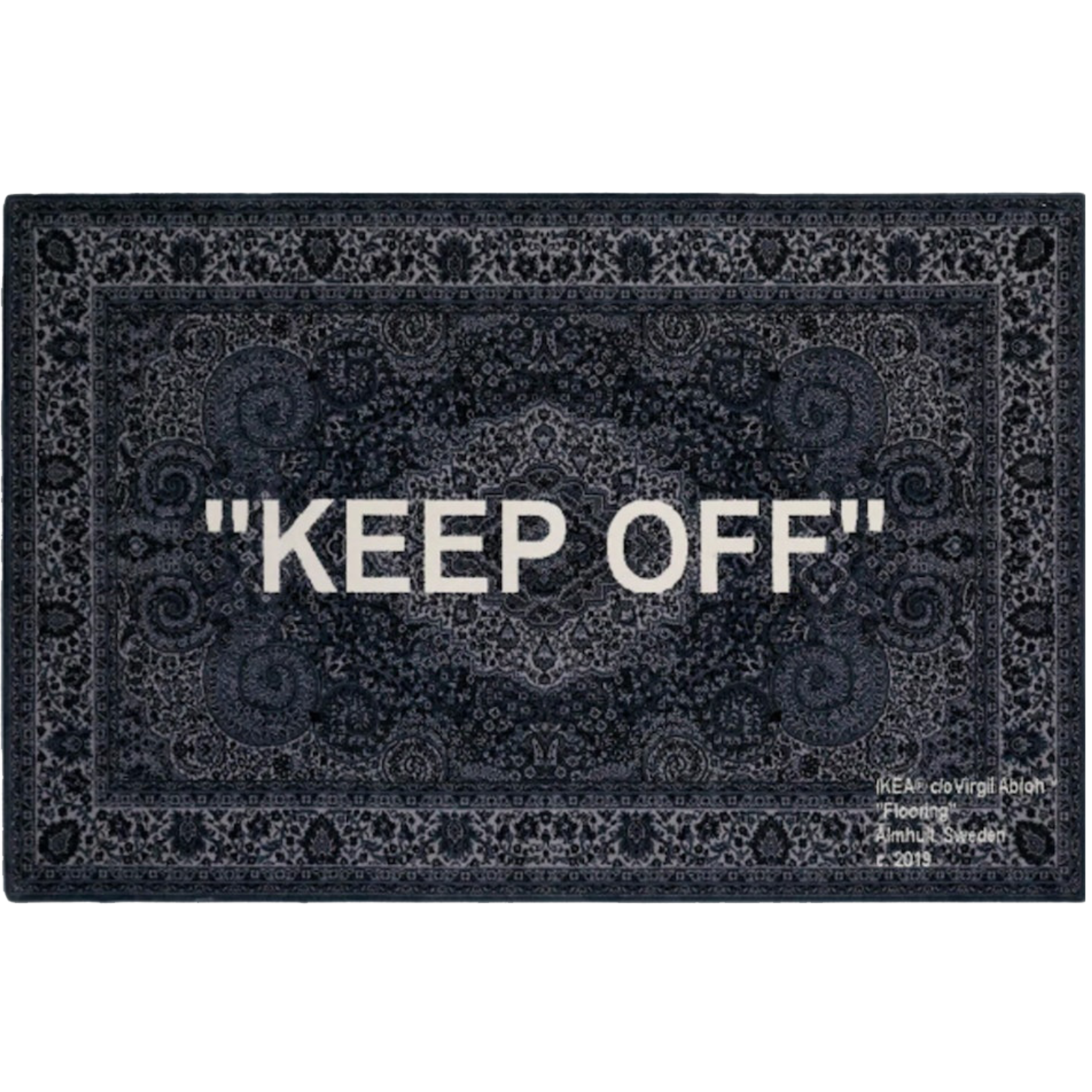 Virgil Abloh x IKEA "KEEP OFF" Rug 200x300 CM Grey/White