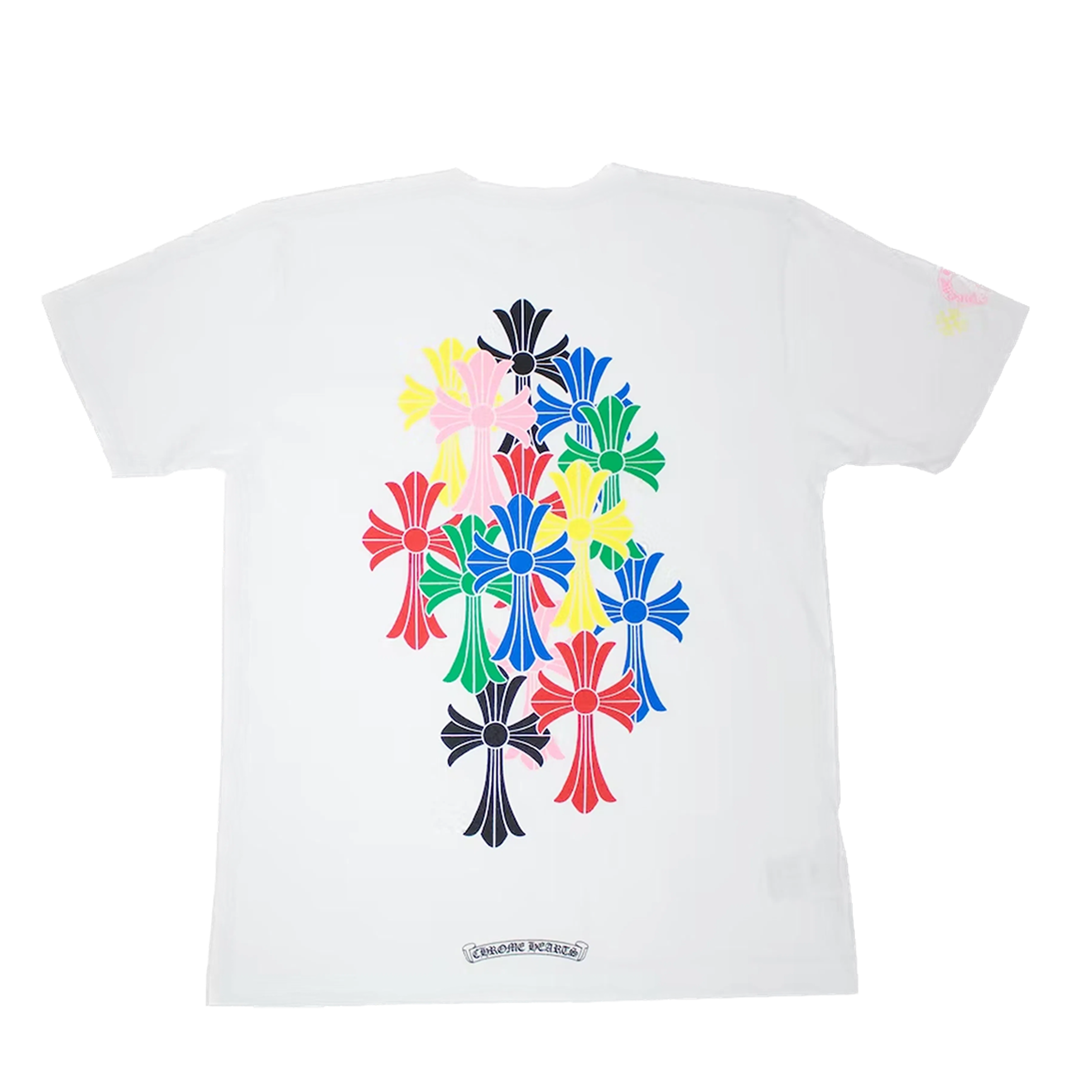 Chrome Hearts Multi Color Cross Cemetery T-shirt White