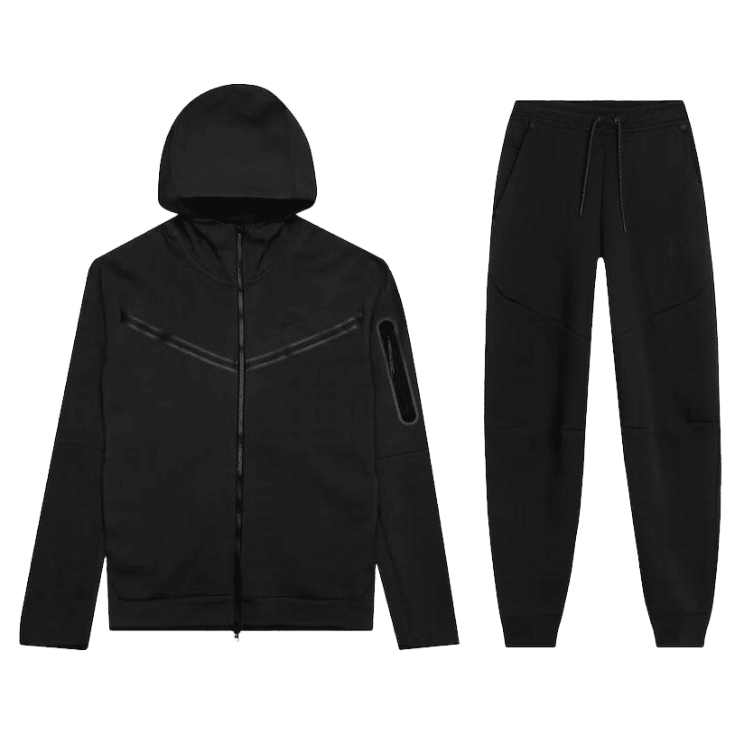 Nike Sportswear Tech Fleece Full-Zip Hoodie & Joggers Set Black