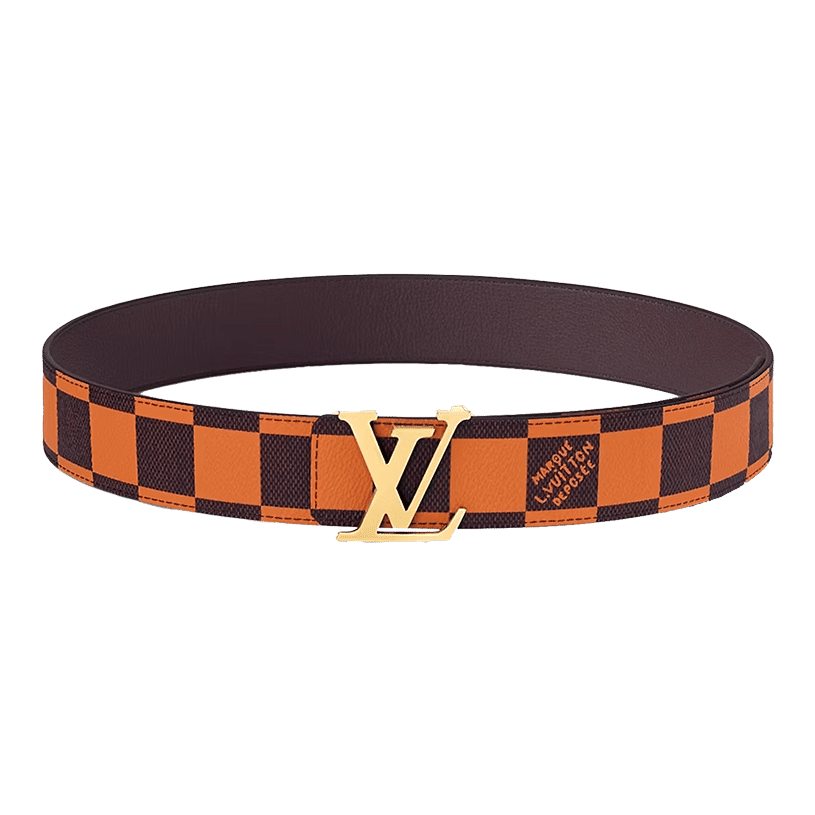 Louis Vuitton LV Initiales 40mm Reversible Belt Damier Pop Orange