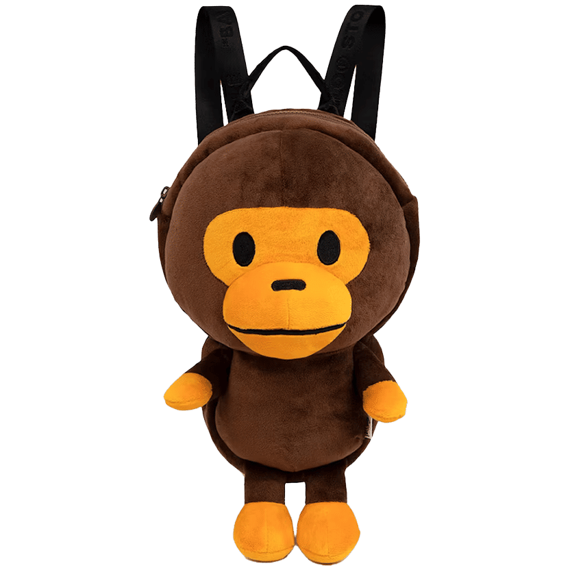 BAPE Baby Milo Plush Backpack Brown
