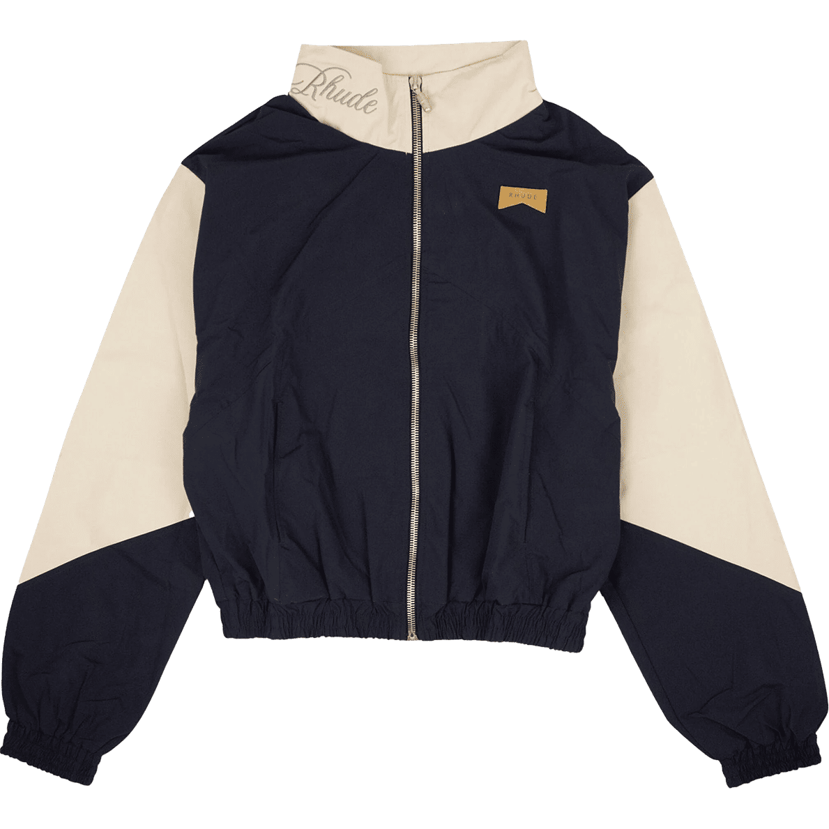 RHUDE logo-embroidered flight track jacket