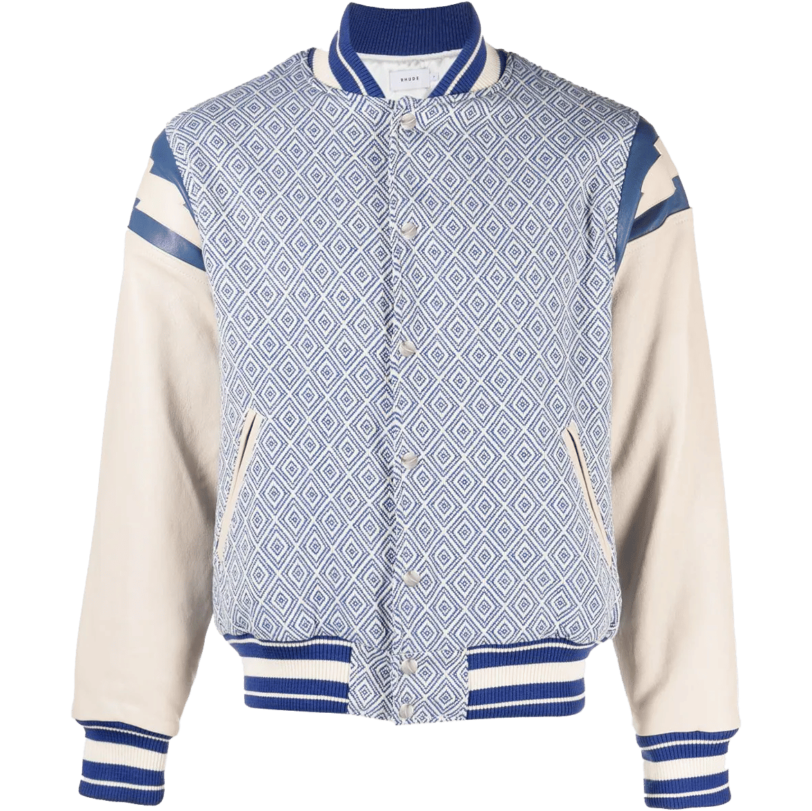 RHUDE diamond-jacquard baseball jacket