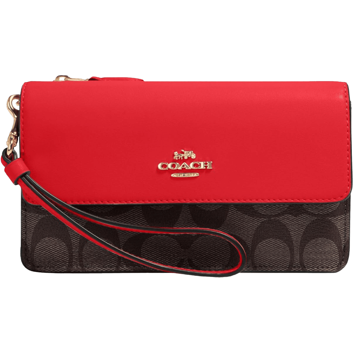 Coach Womens Signature Foldover Wristlet