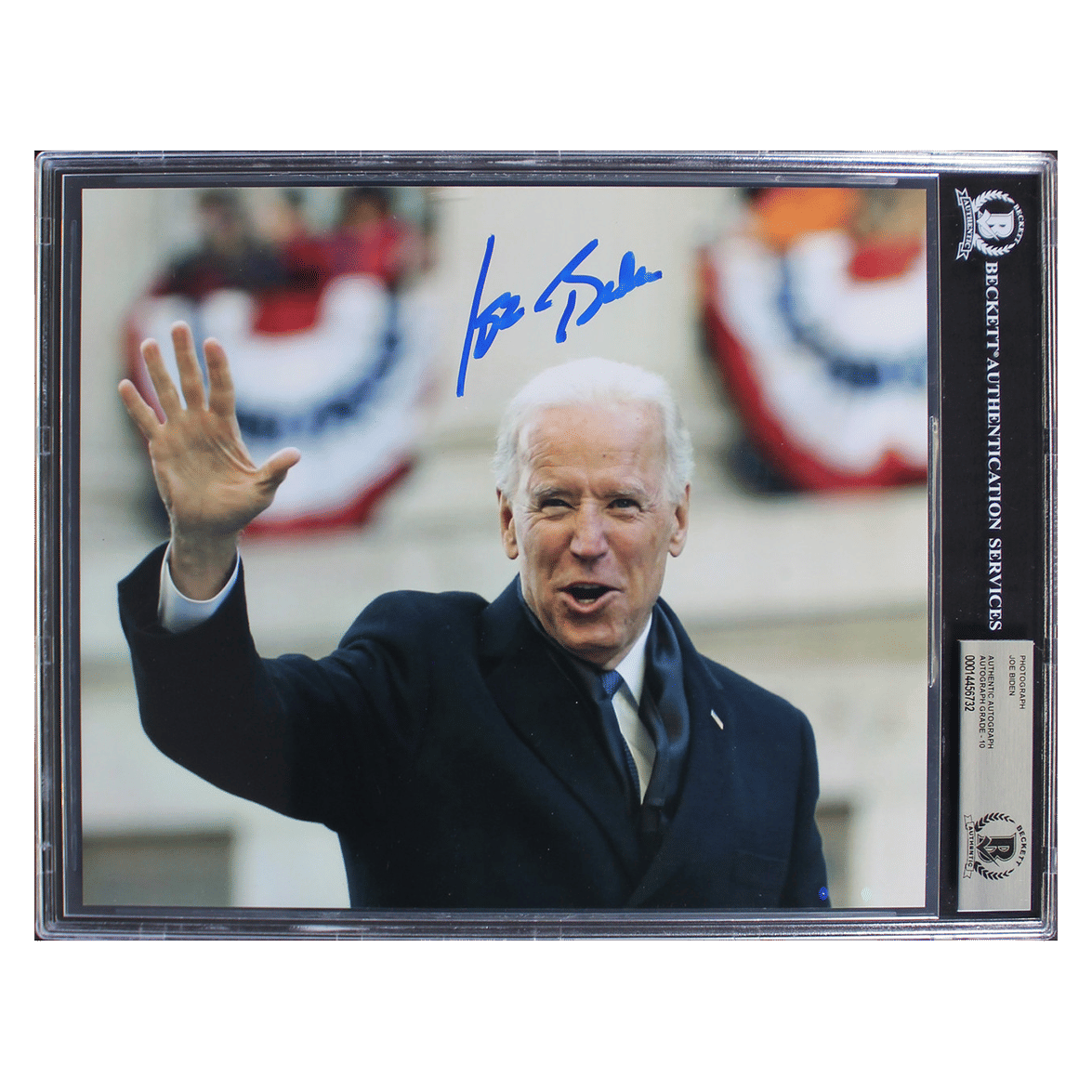 Joe Biden Authentic Signed 8x10 Photo Auto Graded Gem Mint 10! BAS Slabbed