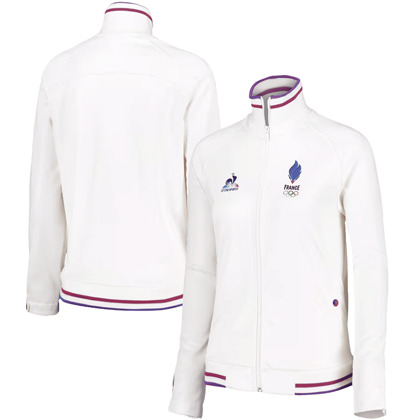 Paris 2024 Olympics Le Coq Sportif Team France Podium Full Zip Sweat - Womens