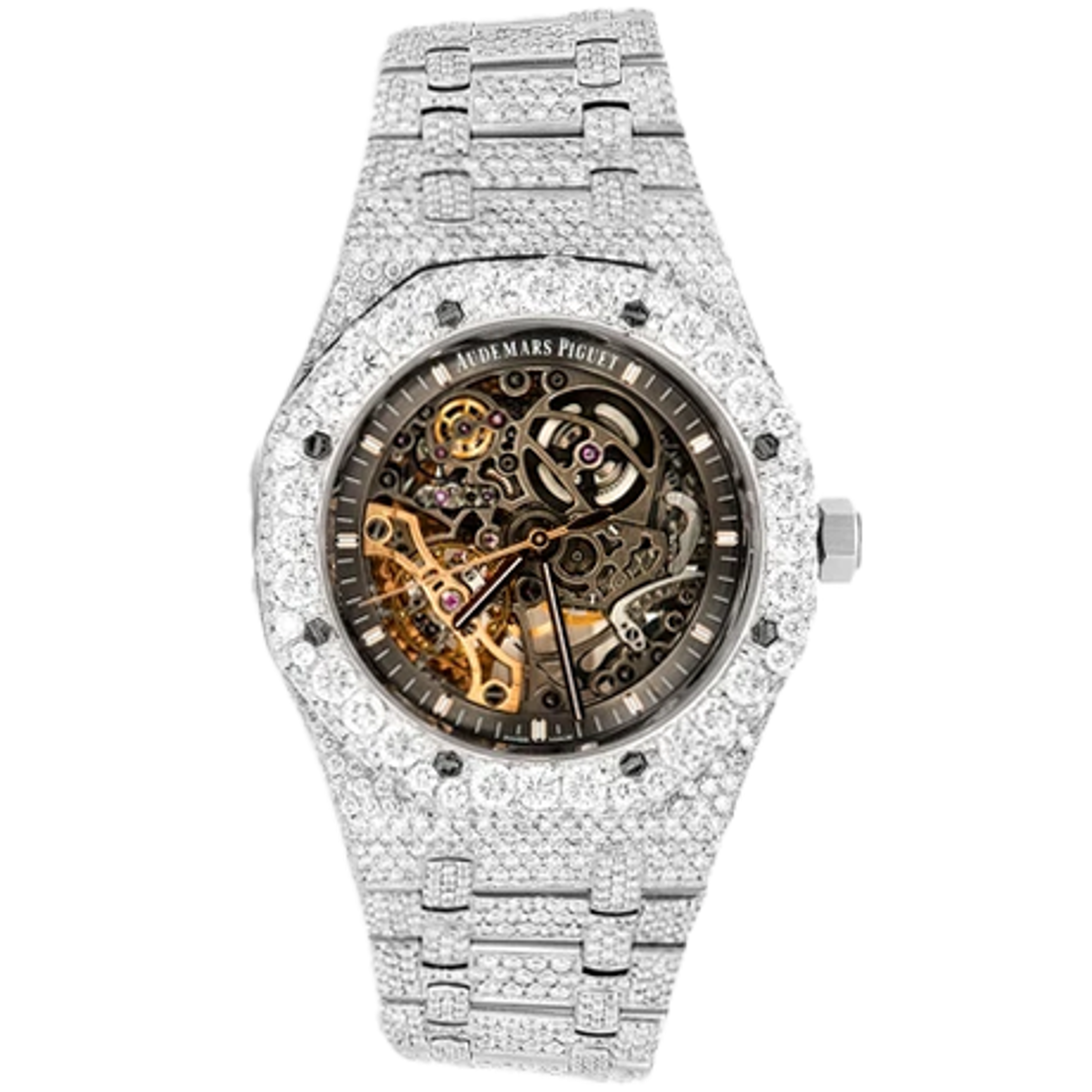 Audemars Piguet Fully Iced Out Royal Oak Skeleton 41mm Steel