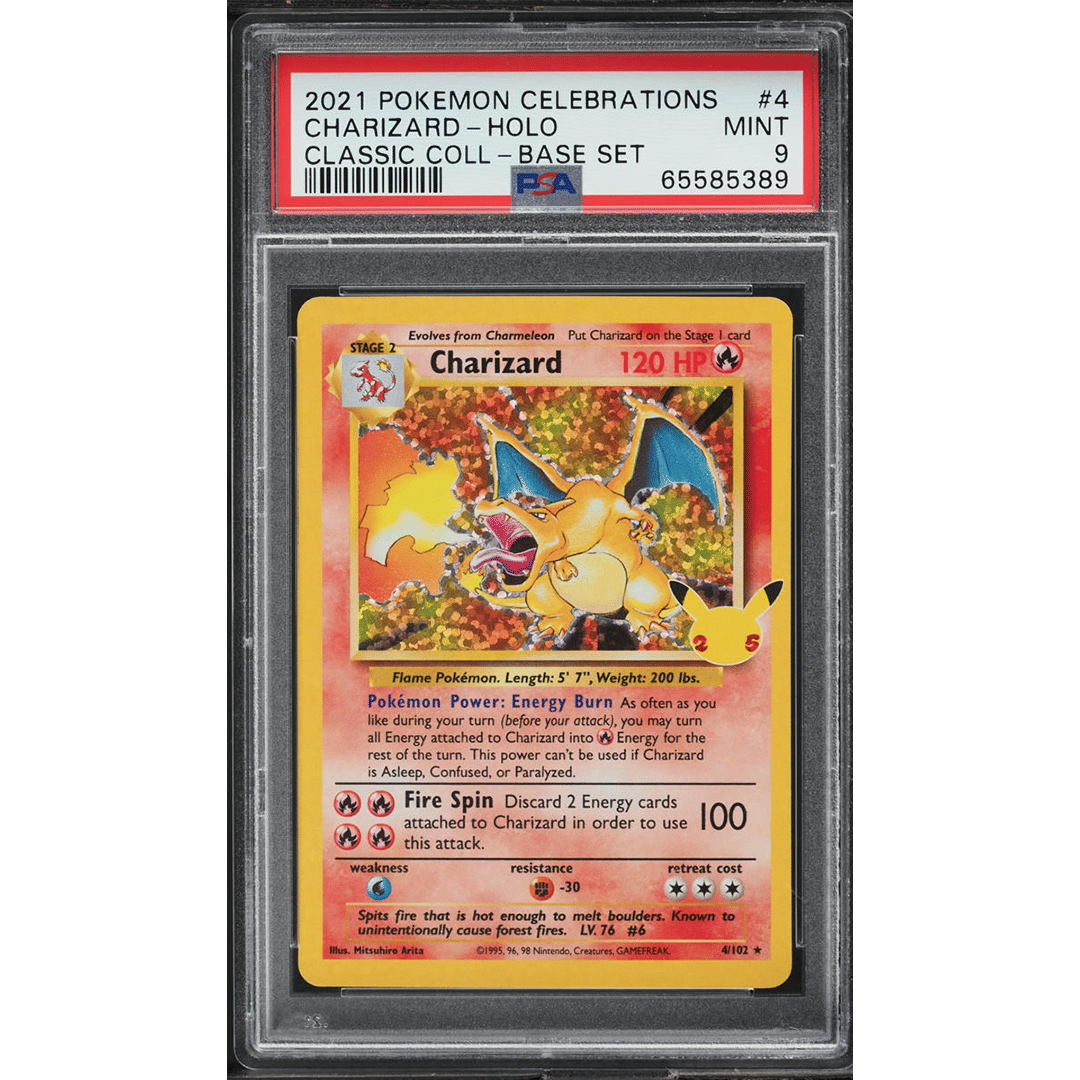 2021 Pokemon SWSH Celebrations Classic Collection Holo Charizard #4 PSA 9 MINT