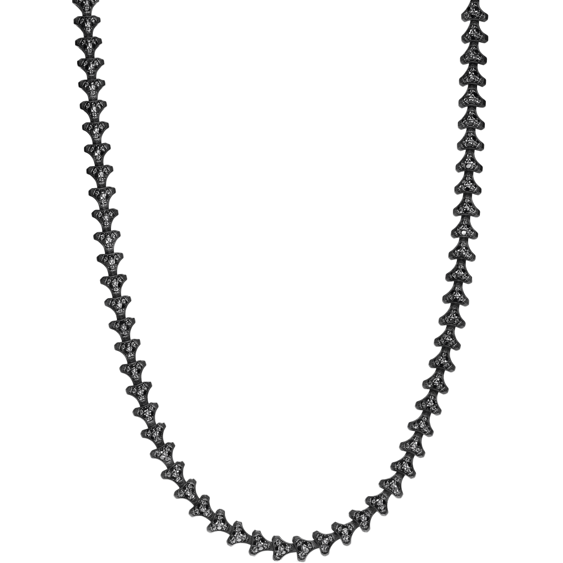 David Yurman Armory® Necklace Black Titanium with Black Diamonds, 9.5mm