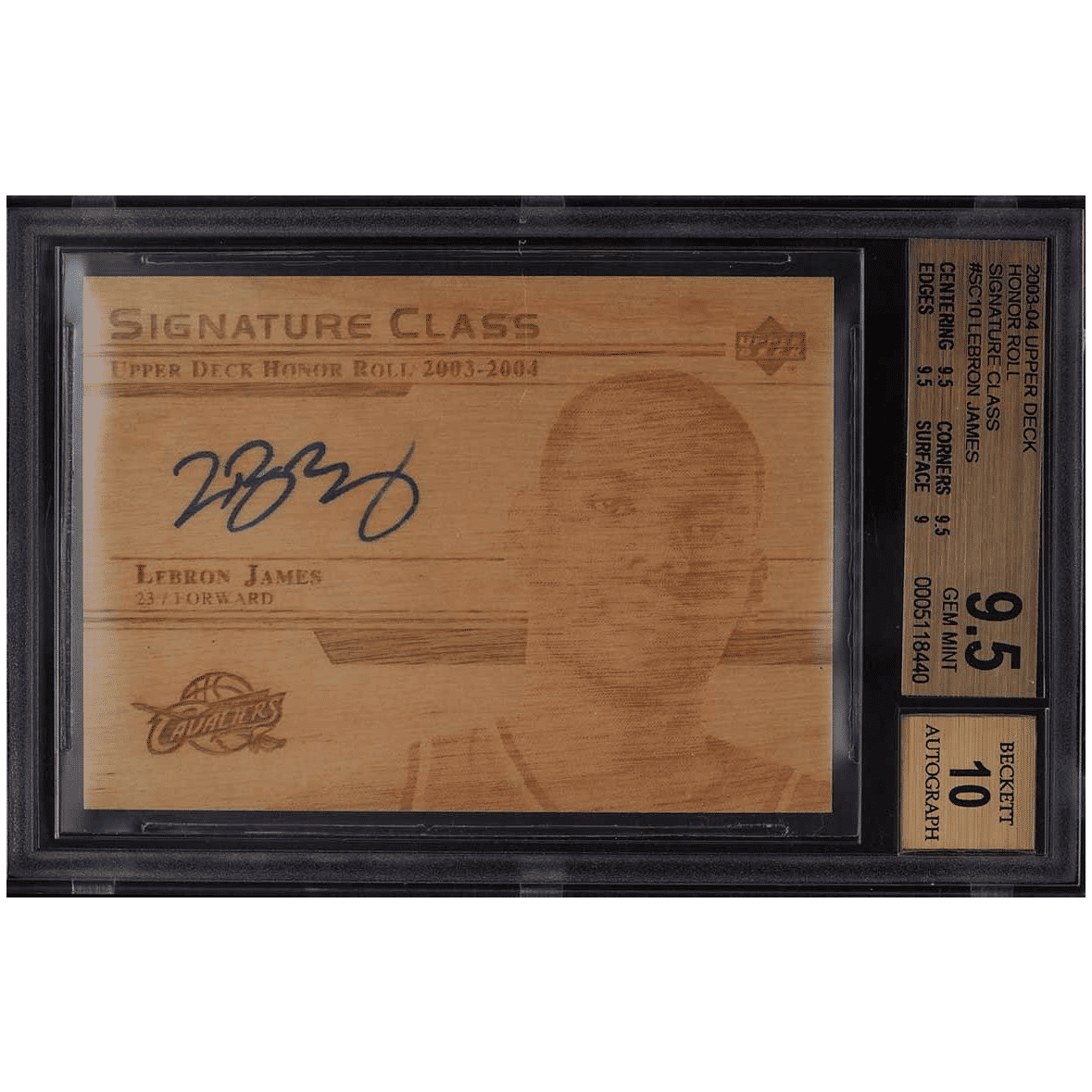 2003 Upper Deck Honor Roll Signature LeBron James ROOKIE RC AUTO #SC10 BGS 9.5