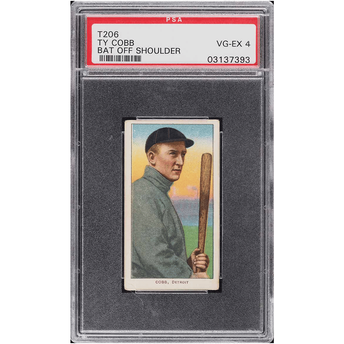 1909-11 T206 Ty Cobb BAT OFF SHOULDER PSA 4 VGEX