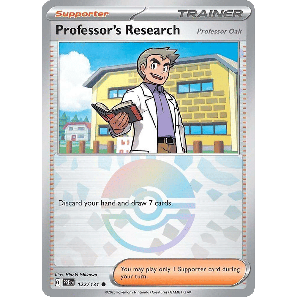 Professor's Research [Professor Oak] (Poke Ball Pattern) - SV: Prismatic Evolutions (PRE)