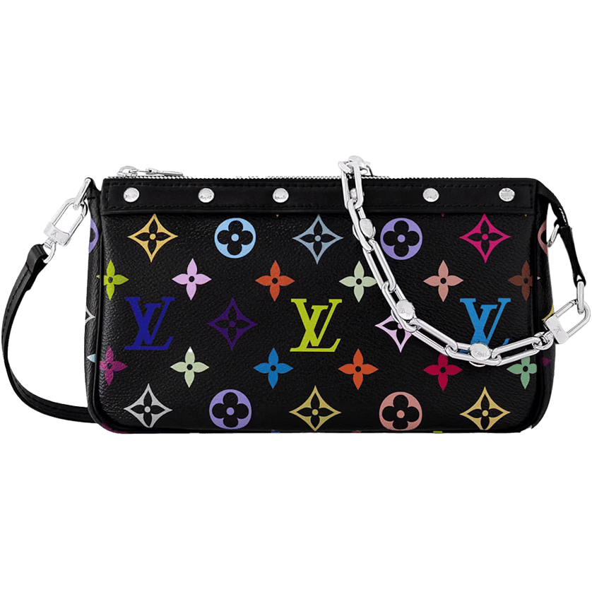 Louis Vuitton x Takashi Murakami Pochette Accessoires Black Multicolored