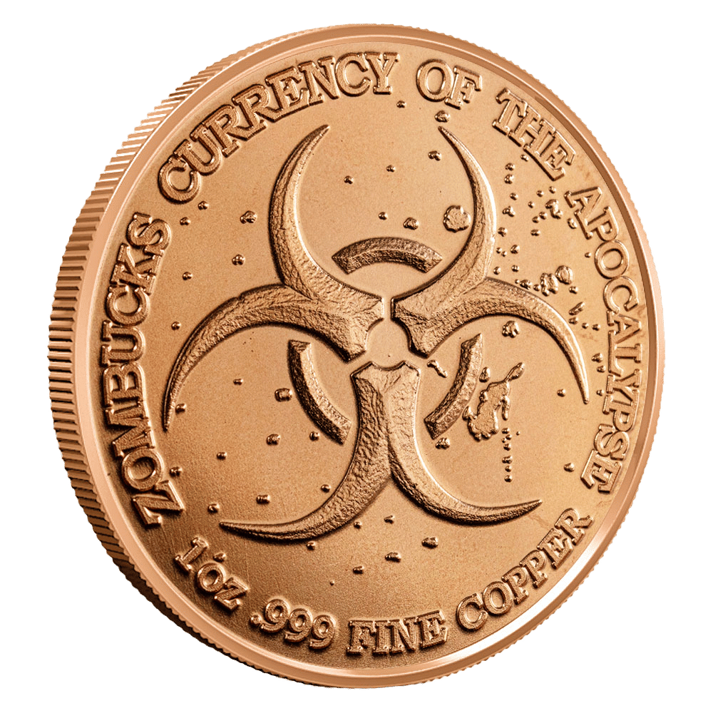 1 oz Zombucks World Mortuga Copper Round (New)