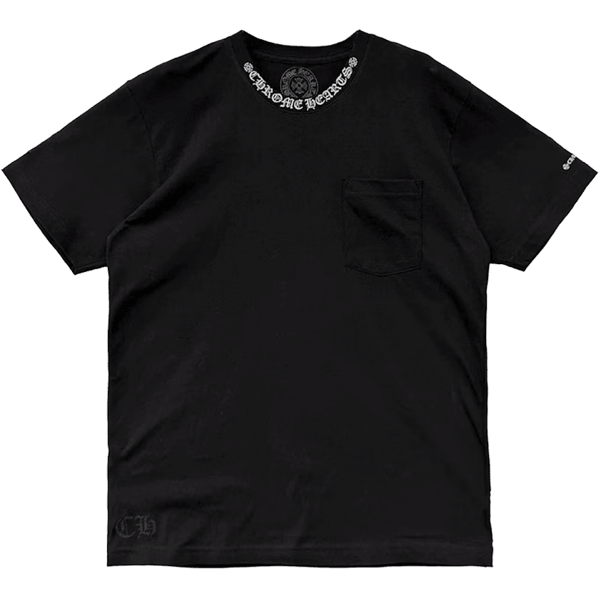 Chrome Hearts Short Sleeve Pocket Crew T-shirt Black